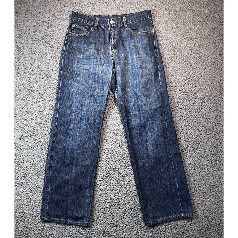 Levis 577 Lower Rise Loose Fit Jeans Womens 10 M Dark Wash Wide Leg Denim